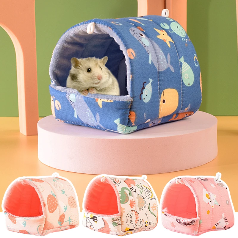 

Guinea Pig Bed Hamster Cave Warm Pets Cage Nests House for Rats/Chinchillas/Mini Hedgehogs/Rodent Cama de Hamster Conejillo