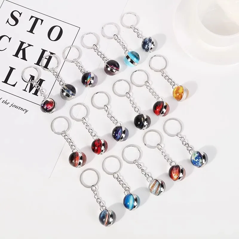 Светящийся В Темноте Стеклянный Брелок С Планетой Марса Унисекс Космический