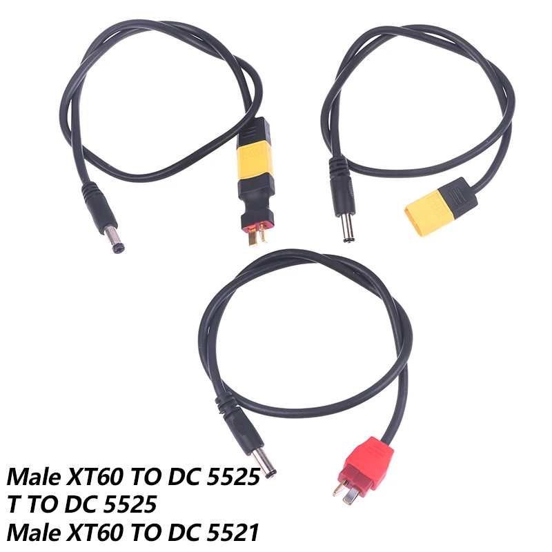 

XT60 Male Bullet Connector To Male DC5525 DC5521 Power Cable 5.5x2.5mm Adaptor For TS100/T12