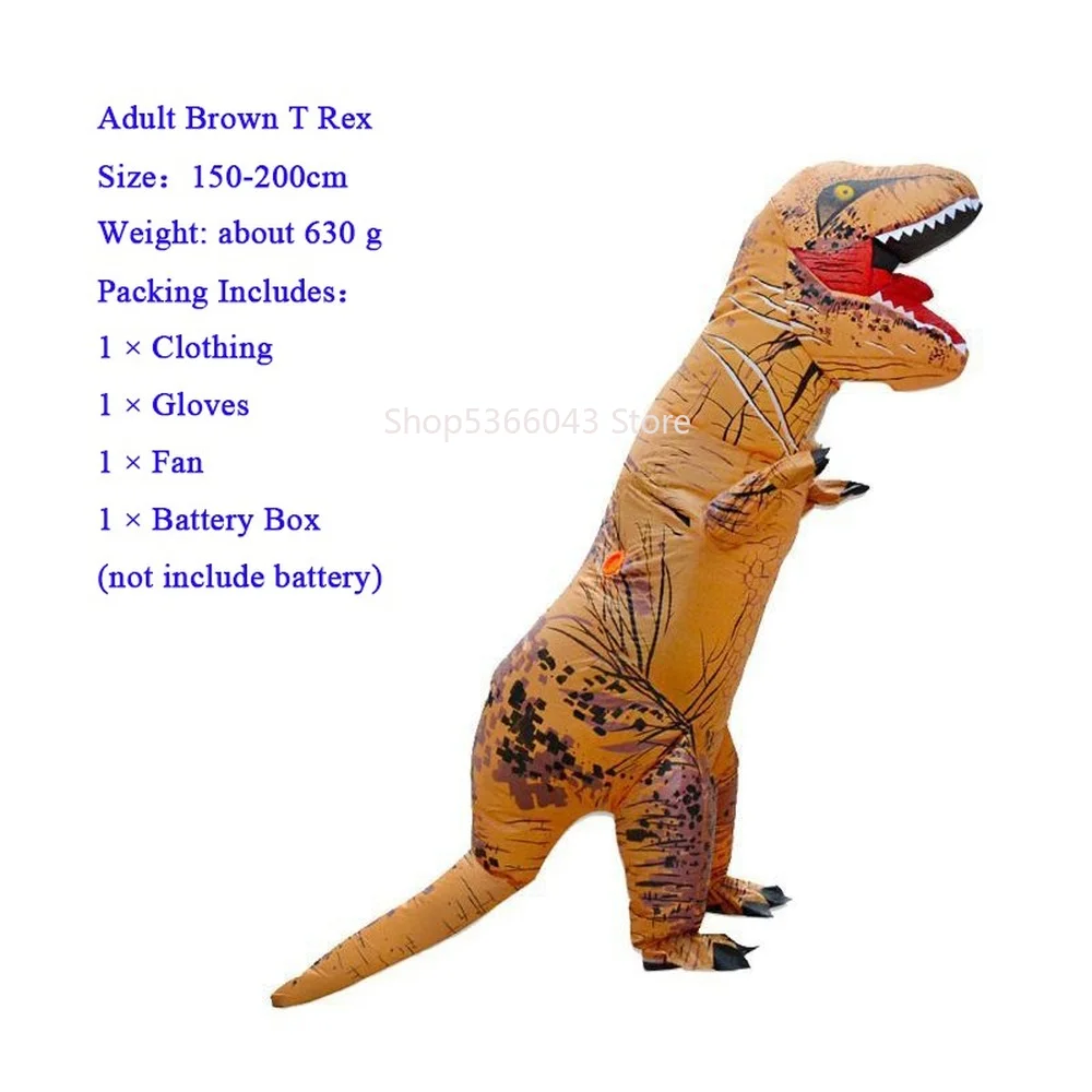 

Adult Child Inflatable Dinosaur Costumes Fancy Mascot Cosplay Costume Men Women Kid Dino Cartoon Animal Birthday Party Gift