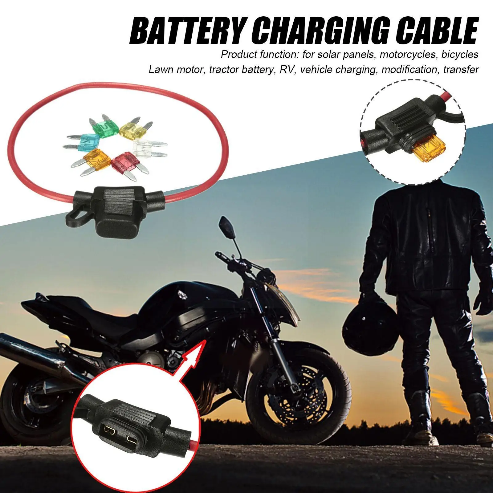 

12v Automotive Waterproof Photocell Adapter Micro/mini/standard Blade 10a Atm Car With Fuse Motorcycle Q2s6