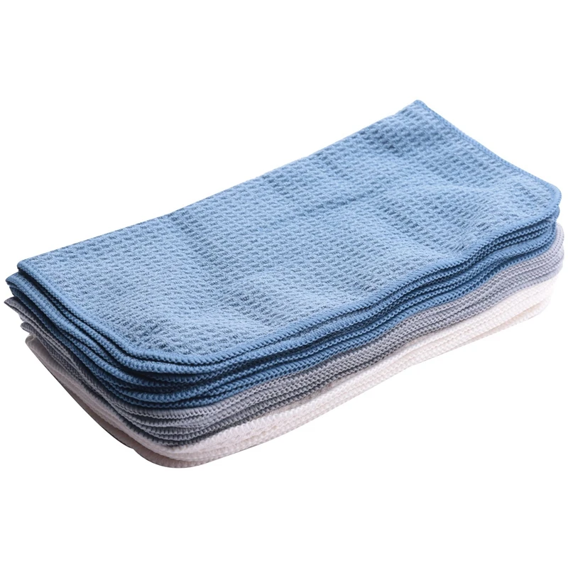 

Microfiber Kitchen Towel Soft And Super Absorbent Dish Towels, 12 Packs, 30 X 30Cm