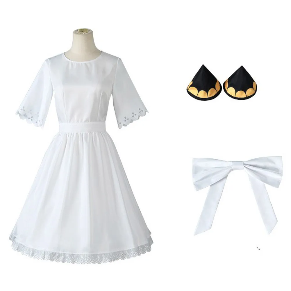 

Spy cos Family Anya Forger Cosplay Costume White Dress Halloween Carnival Suit
