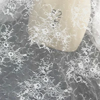 sequins embroidery lace fabric fabric wedding dress decoration material accessories base designer material off white