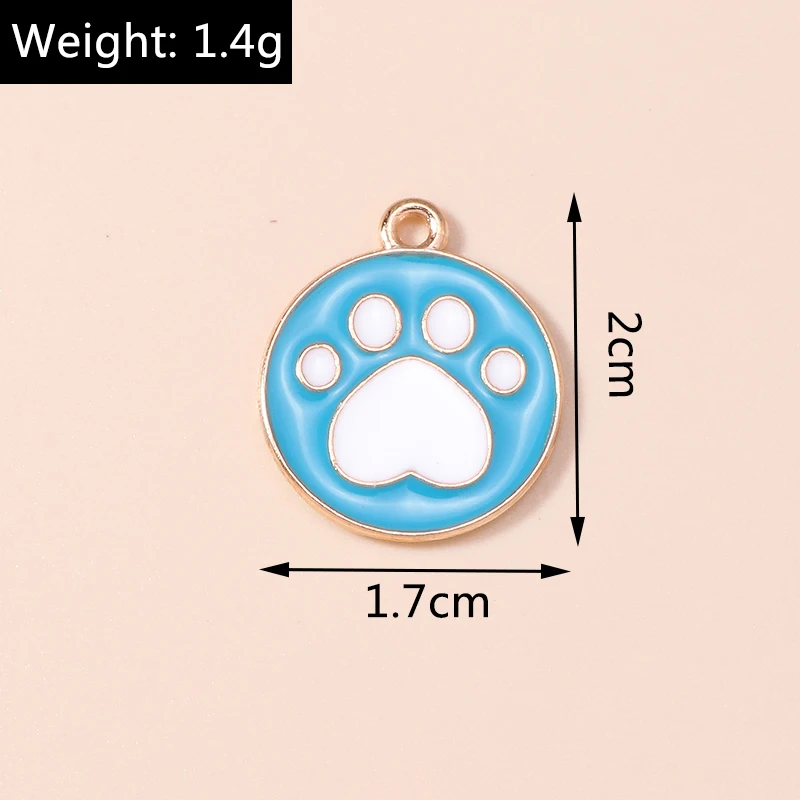 10 шт. подвески с принтом Собачья лапа |