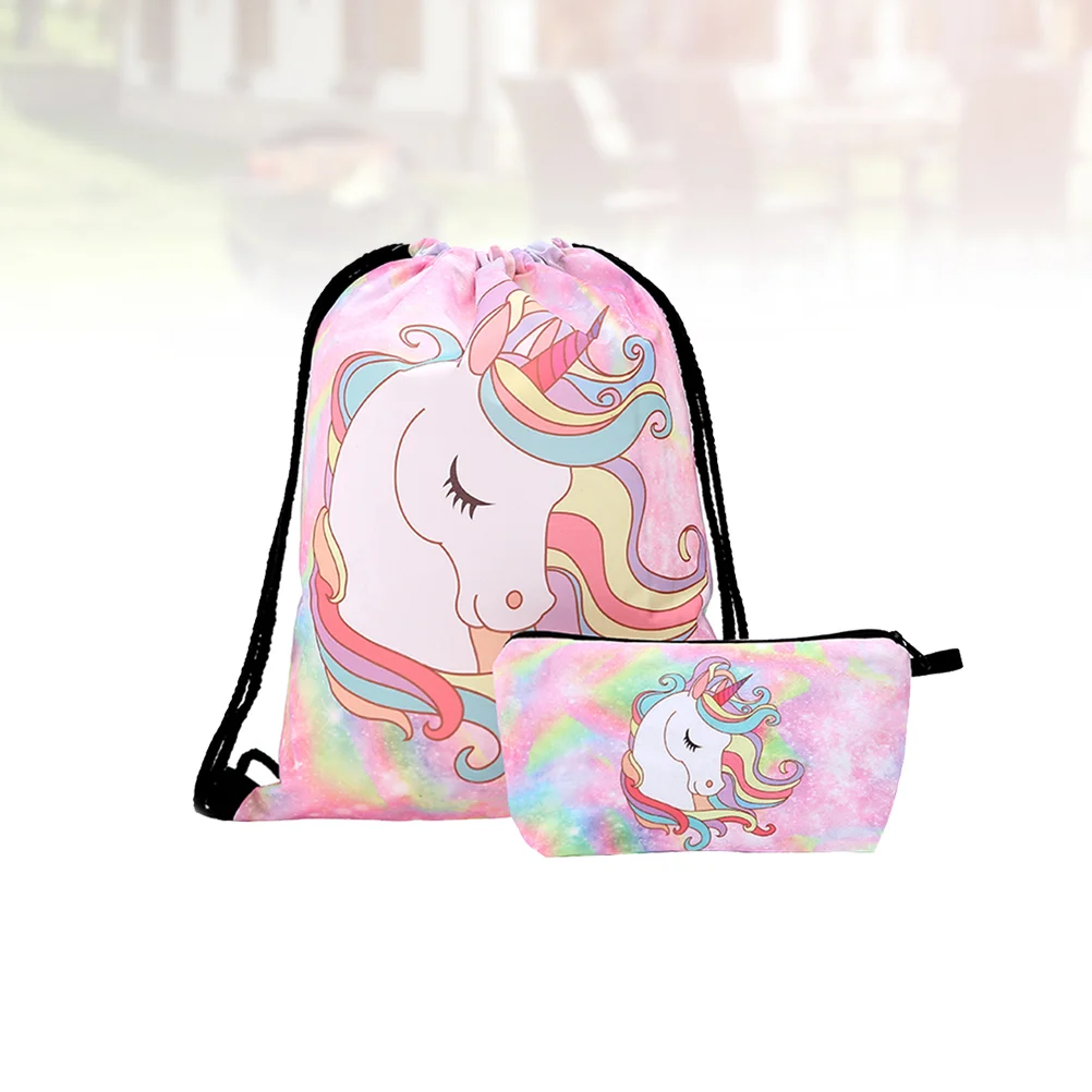 

Bag Drawstringcase Backpack Giftmake Fitness Girl Purse Birthday Children Change Pouch Favor Party Christmas Set