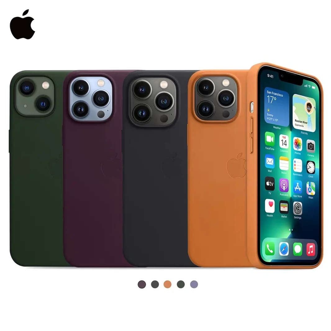 

Original Apple Magsafe Leather Magnetic Case For iPhone 12 Pro Max 12 Mini Case Wireless Charging Drop Protect Cover