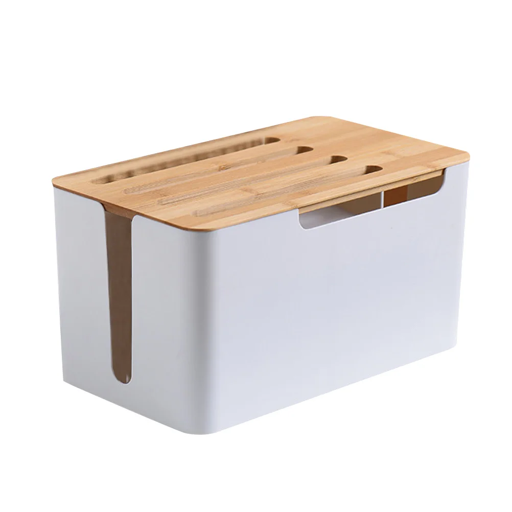 

Box Cable Organizer Power Wire Cord Storage Management Case Line Hider Desk Strip Manager Charging Containerrouter Tidy Strips