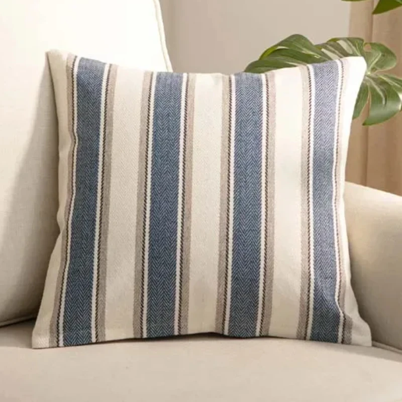 

Полиэстер/хлопковая наволочка для дивана в полоску 40x40/45x45 см