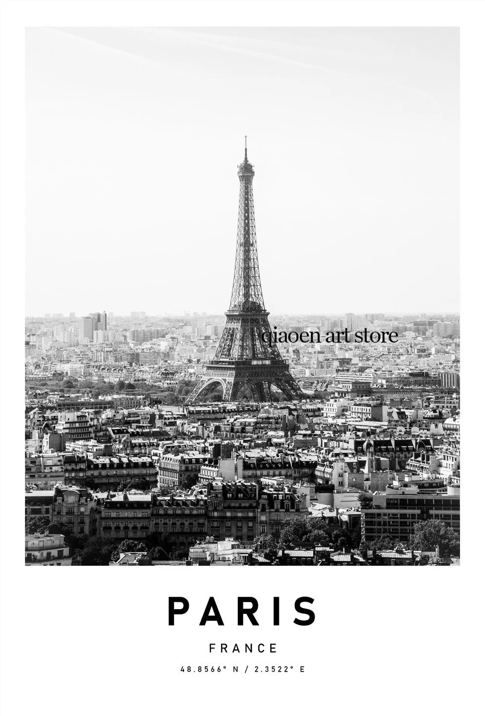 

Черно-белый постер архитектуры Париж Нью-Йорк Чикаго Рим