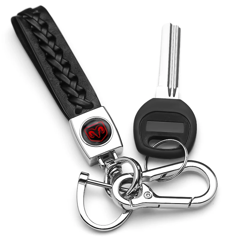 

Car Braided Keychain Car Logo Keychain Keyring New Car Accessories For Dodge Journey Challenger Viper Ram Charger Caliber Etc.
