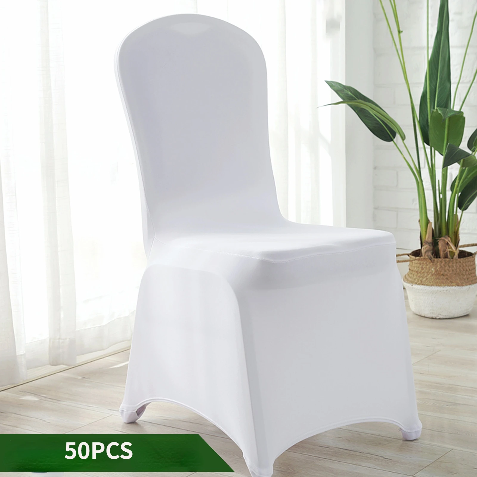 

50PCS Luxury Wedding Chair Covers Spandex Stretch Slipcover for Restaurant Banquet Hotel Dining Room Party Universal Chair Cover