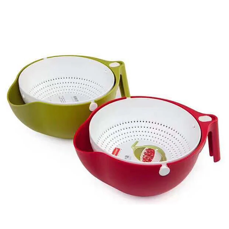 Креативный двухслойный дуршлаг для мытья корзины кухонные инструменты сливная