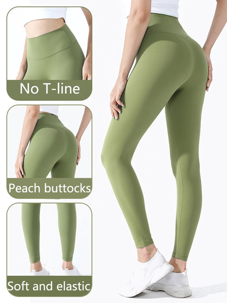 31 Colors Elastic Women Naked Feeling Leggings Sport Fitness Running Yoga Pants Quick Dry Gym Girl Push Up High Waist Leggings