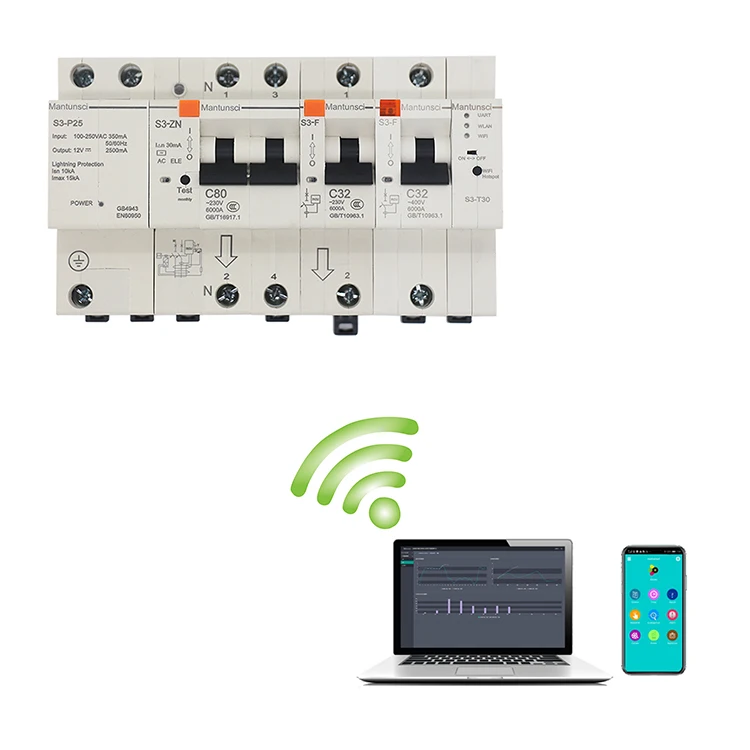 

Remote Control Electric Meter Plastic Distribution Box Circuit Analyzer Single Pole Mcb Mini Wall Ac Smart Breaker With Wifi