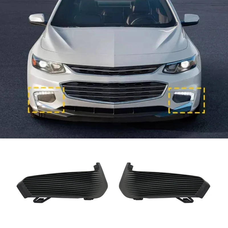 Front Bumper Fog Light Cover Trim 23478373 23478374 For Chevy Malibu 2016-2018 Lamp Bezel