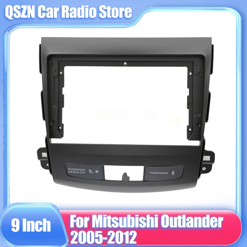 

9 inch Car Audio Frame For Mitsubishi Outlander 2005-2012 Cover Trim Kit Face Bezel 2 Din Car Stereo Radio Fascia Panel
