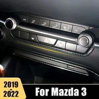 for mazda 3 axela 2019 2020 2021 2022 bp stainless car dashboard center console cover trim sticker sequin garnish accessories