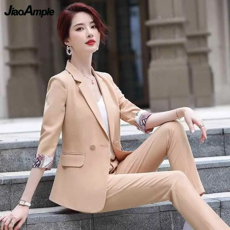

Women's Suit Coat Set Autumn Winter New Blazers Jacket Suspenders Pants Three-piece Korean Fashion Elegant Slim Trousers Suit