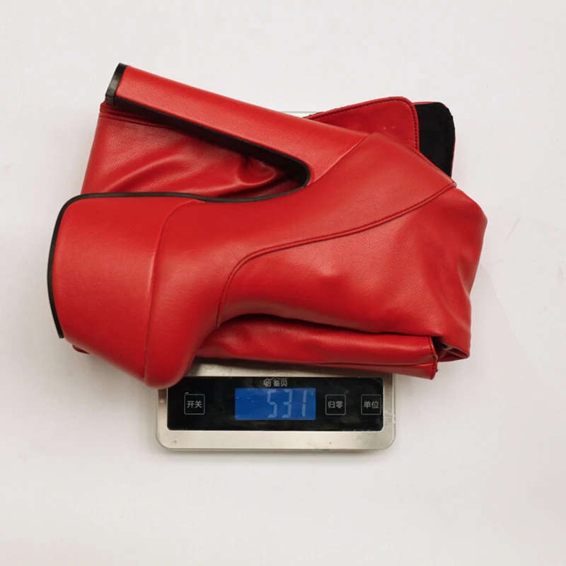 Женские сапоги до бедра из искусственной кожи на массивном каблуке 6 см