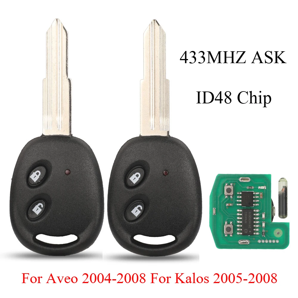 Jingyuqin 2 кнопочный ключ управления 433 МГц ASK ID48 чип Автомобильный Дистанционный для