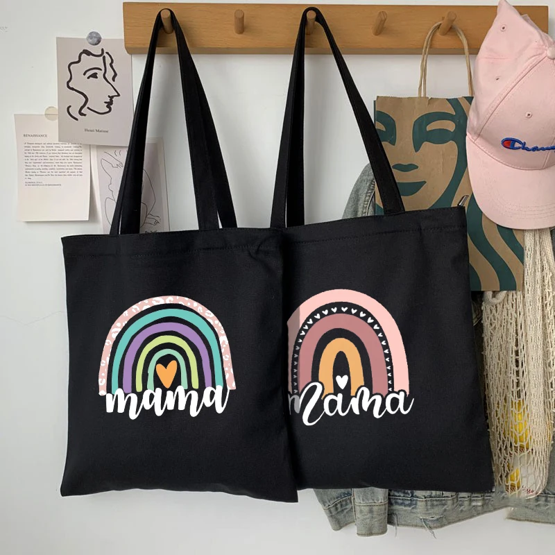 Women Foldable Eco Grocery Totes Bag Gift Shopping Bag Fashion Canvas Cloth Shoulder Bag Environmental Storage Handbag Reusable