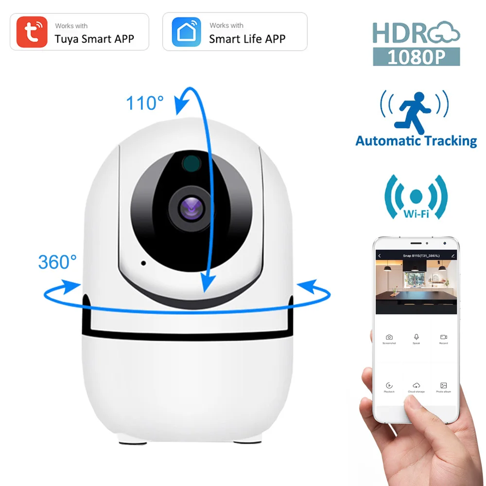 

IP-камера REHENTINT Tuya Wi-Fi, 2 МП, 1080P, с автоматическим отслеживанием движения