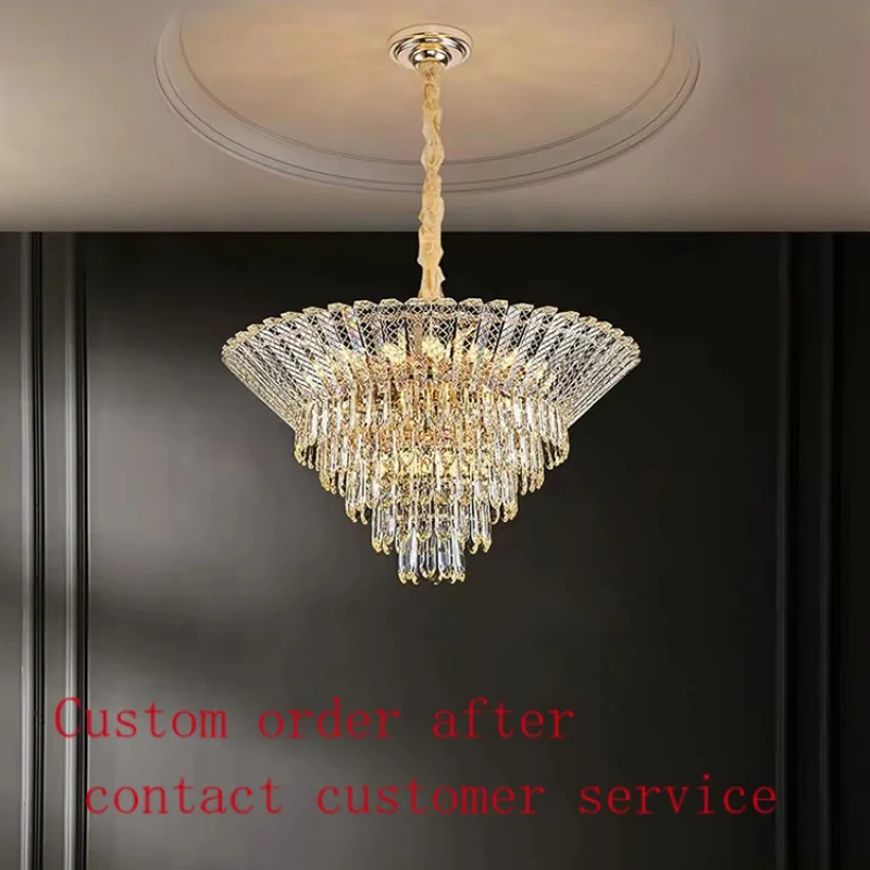 

Luxury crystal chandelier 2022 entry porch living room lamp post-modern bedroom simple dining room lamp