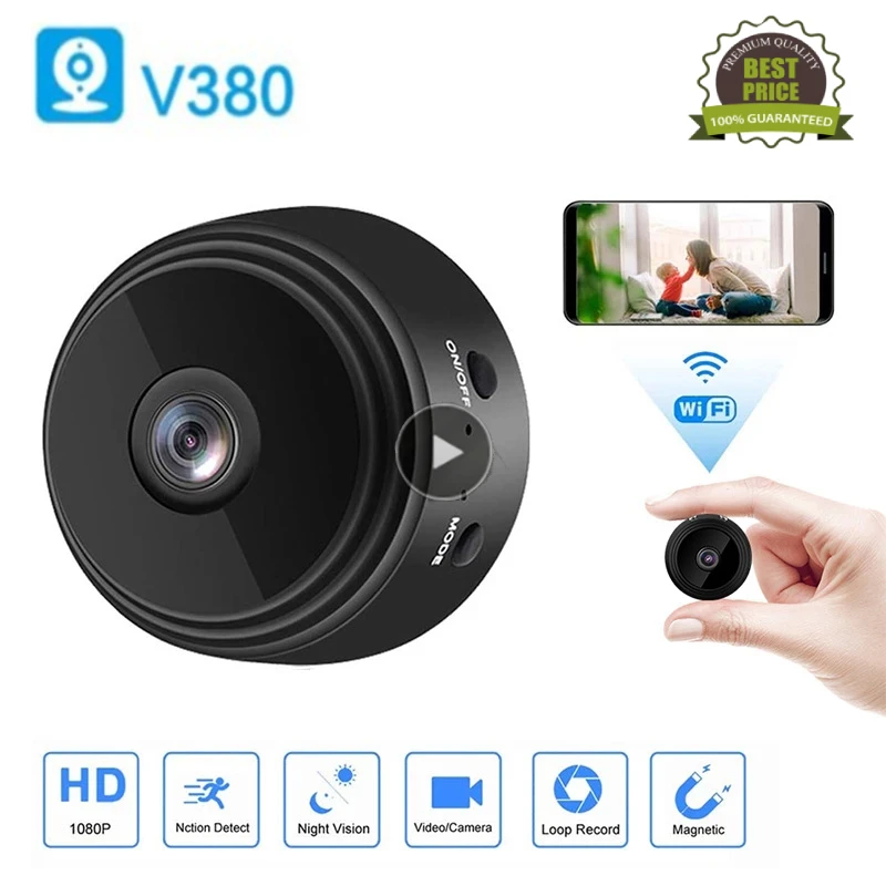 

Беспроводная Ip-камера V380pro 1080P A9 с поддержкой Wi-Fi
