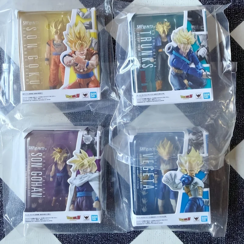 Фото Bandai Dragon Ball S.H.Figuarts Миниатюрная коллекция Son Goku Vegeta Gohan Future Trunks Ssj Аниме Фигурки Коллекционная игрушка в подарок №1