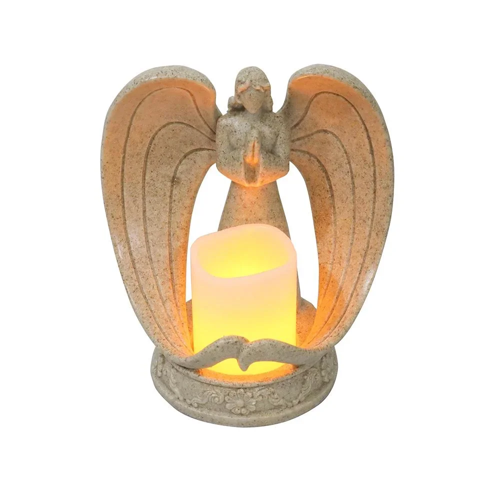 

Resin angel candlestick sculpture