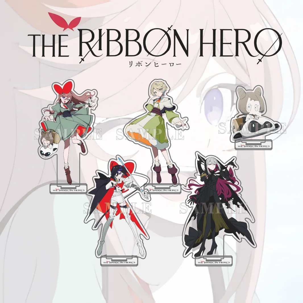 Фото Акриловая подставка THE RIBBON HERO, милая фигурка-стенд в стиле чиби, версия Ribbon Hero, фэнтезийный аниме-персонаж (мальчик/девочка), украшение для стола, брелок. №1