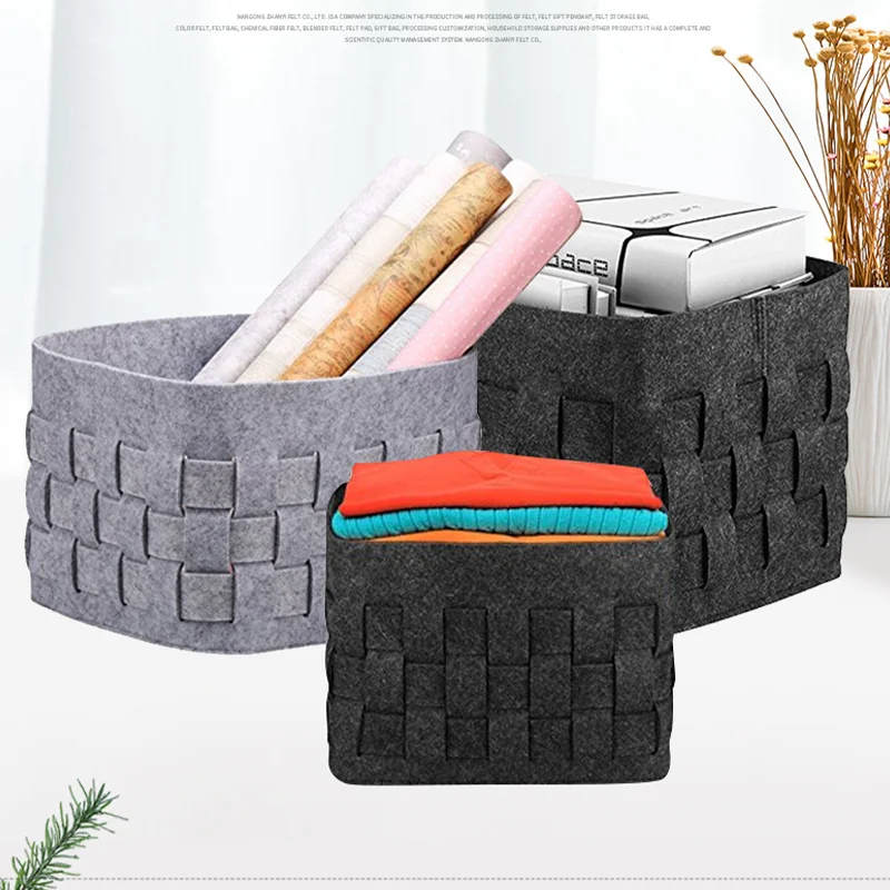 

Креативная сумка для хранения из войлока, складная корзина для белья, органайзер для грязной одежды для ванной и душа, домашняя вместительн...