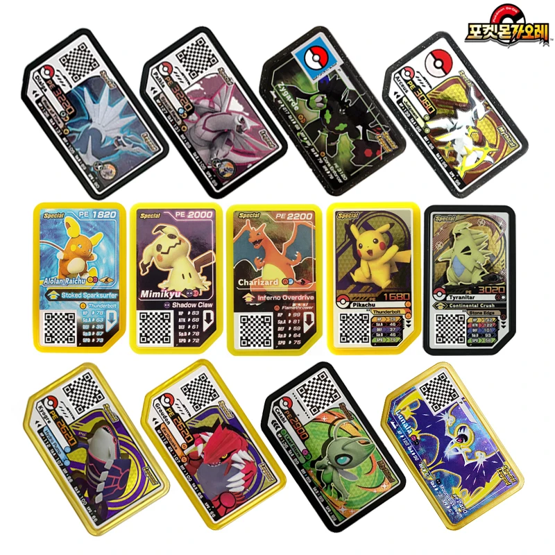 

Карты Pokemon Ga ole, аркадная игра, QR-карты, акция, специальные P-карты, легенда, палькиа, диалга, универсальные корейские искусства