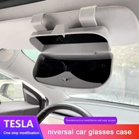car glasses holder case sunglasses storage box special%c2%a0for tesla model 3 y%c2%a0sunglasses clip%c2%a0auto interior accessories 2017 2022