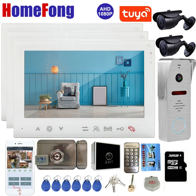 

Видеодомофон HomeFong, 7 дюймов, Wi-Fi, 3 Монитора