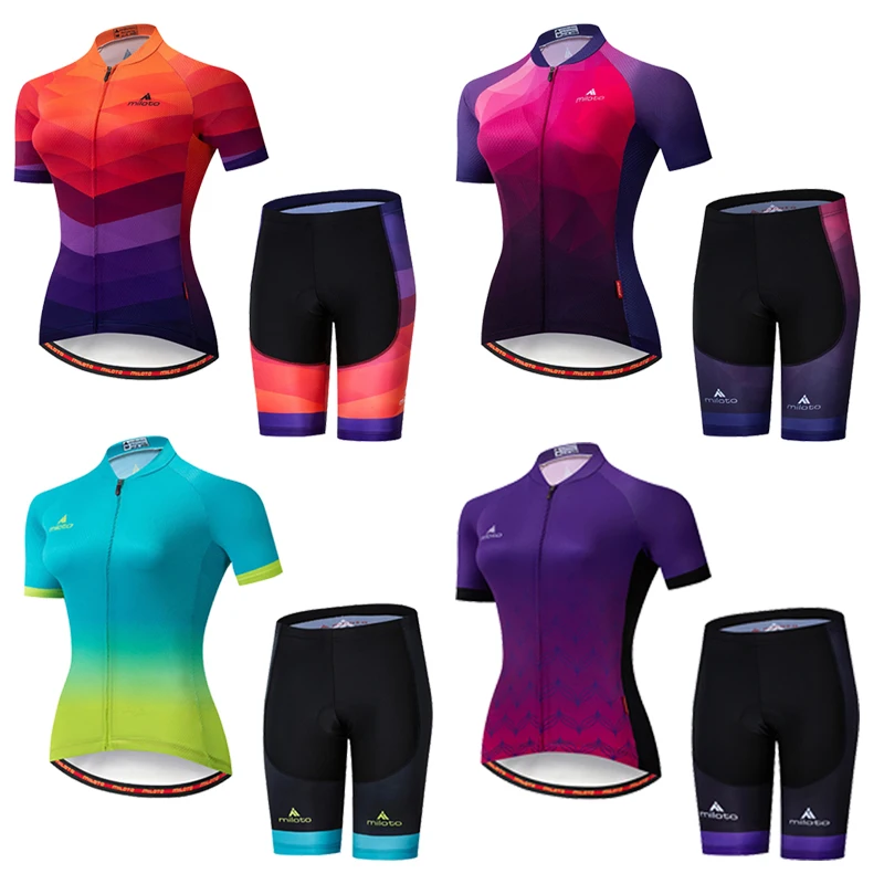 

In Stock MILOTO Team Bike Cycling Suit Set Ropa Ciclismo Mountain Bike Bike Riding Women's Road Bike Uniforme Bike Set Rop