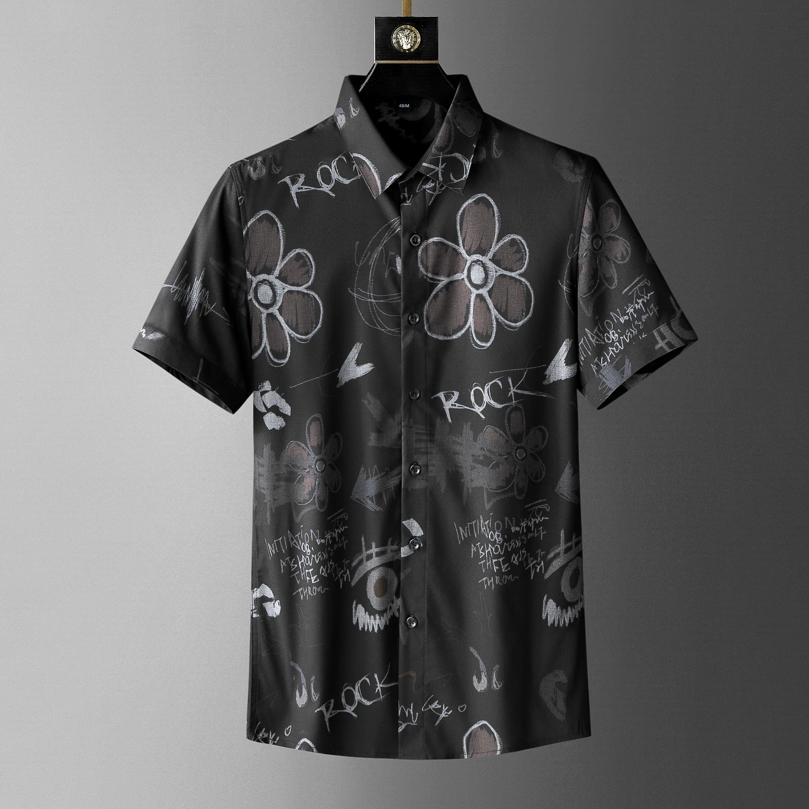 

2022 Summer Men's Floral Shirt High Quality Short Sleeve Casual Shirt Male Business Social Formal Dress Shirts Camisa Masculina