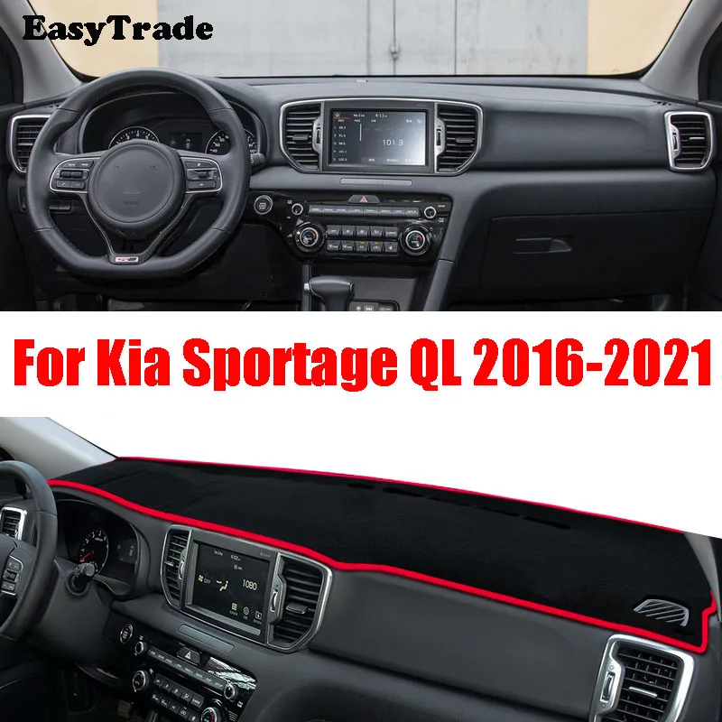 

For Kia Sportage QL 2016 2017 2018 2019 2020 2021 Car Non-slip Dashboard Light-proof Mat Cover Instrument Shading Pad Carpet Mat