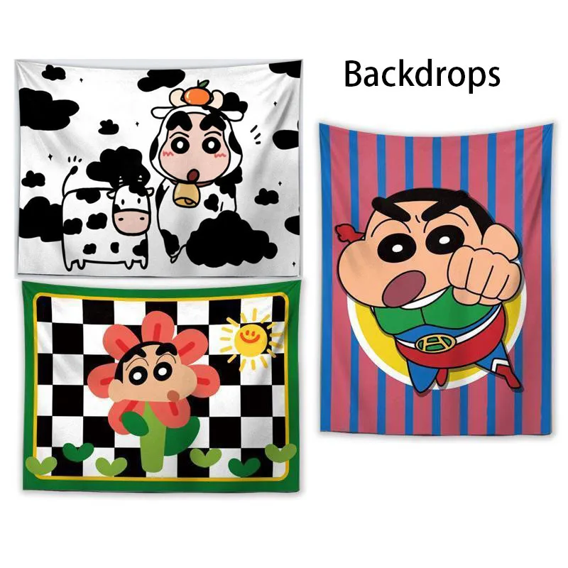 

Crayon Shin-chan Background Cloth Ins Kawaii Hanging Cloth Photo Backdrop Cartoon Animation Cute Cozy Tapestry Room Decoration