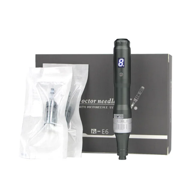 

2021 digital 6 levels speed microneedling dermapen dr pen with LED display