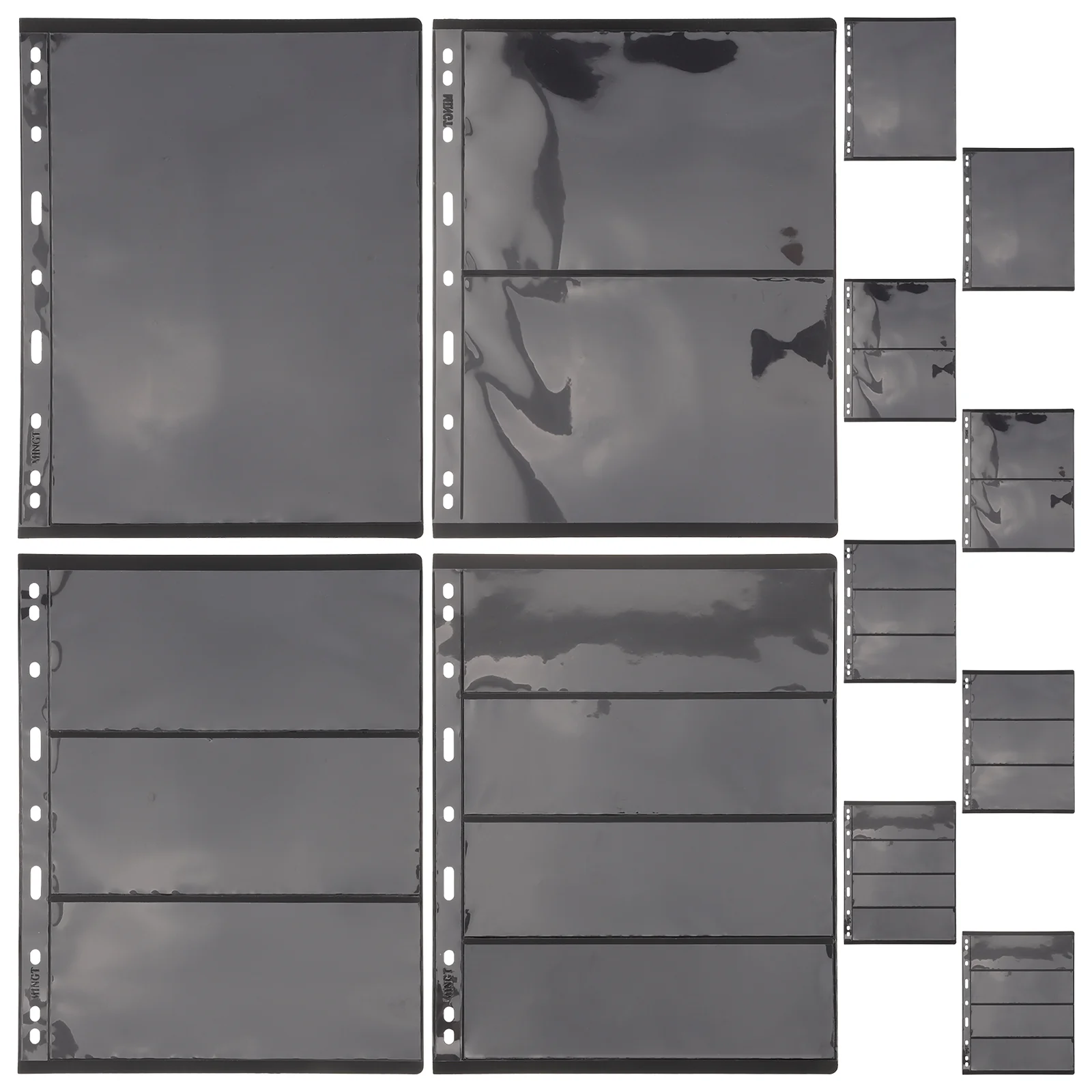 

20 Pcs Stamp Storage Loose-leaf Pages Card Collector Supplies Plastic Cards Collectors