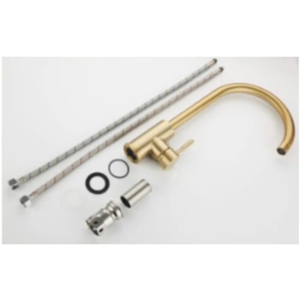 

Sink Mixer Kitchen Faucets Crane Water Taps 360 Rotate Basin Faucet Brushed Deck Mounted Hot And Cold Single Handle