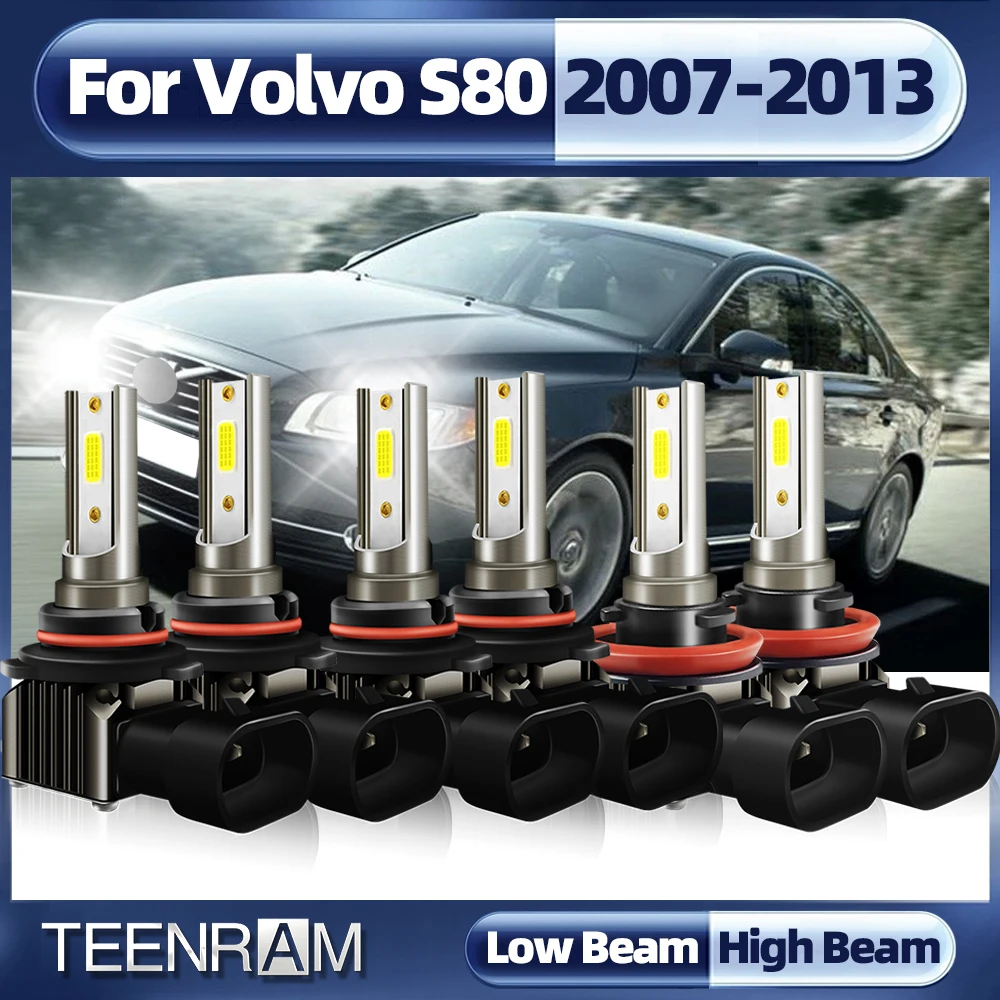 

12000LM 90W H7 LED Canbus Car Headlights Bulbs H11 Turbo LED 12V 6000K 3570 CSP Chip Auto Fog Lamp For Volvo S80 2007-2013
