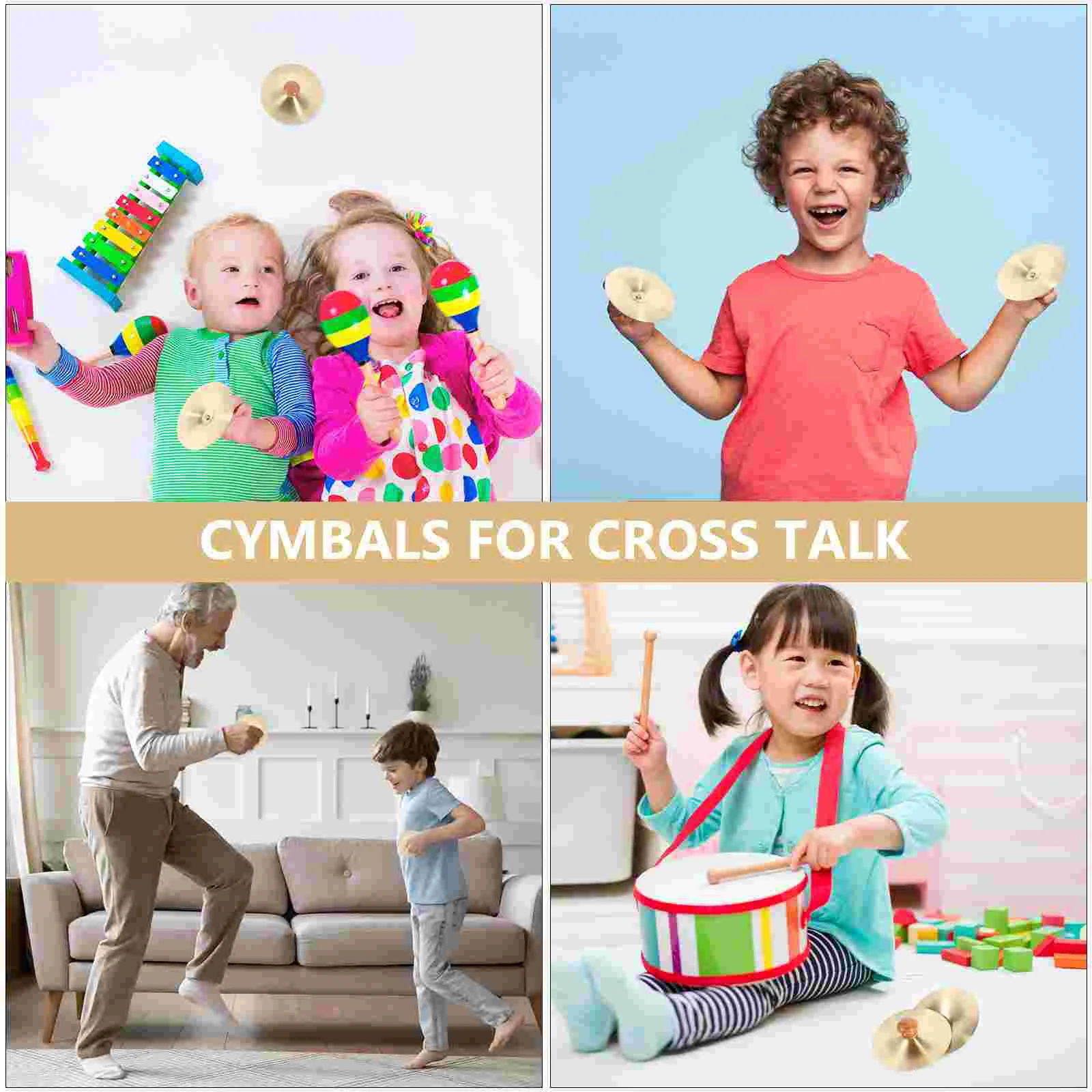 2 шт. медные тарелки Jing Finger для детей Дрон Детский ударный инструмент Маленький