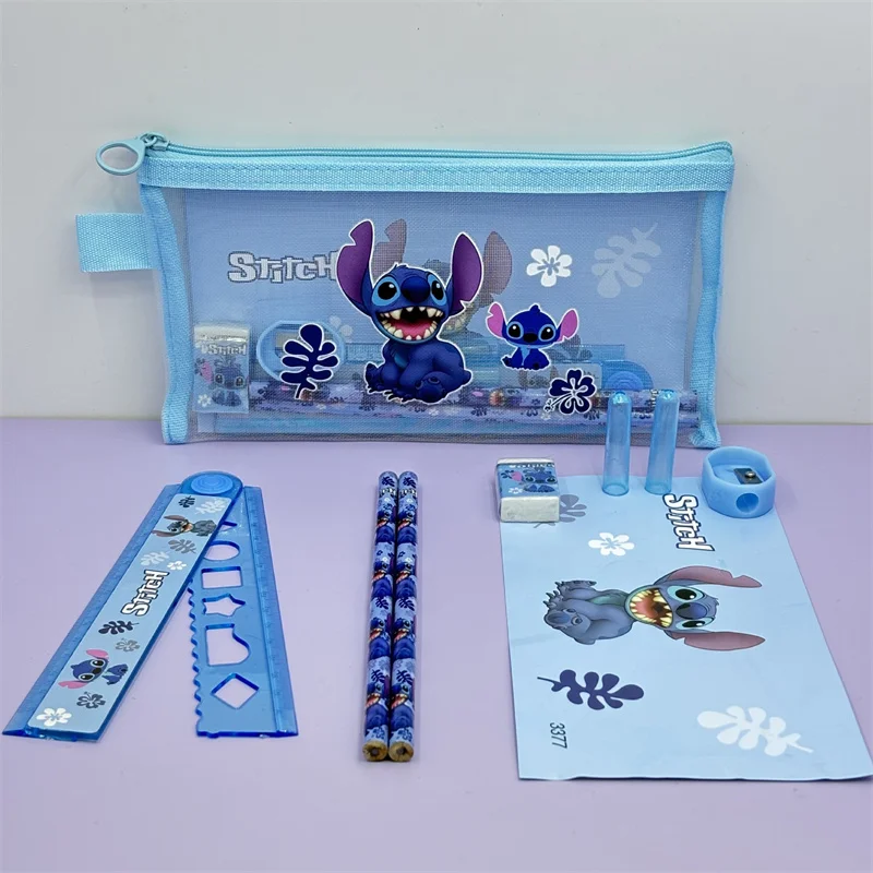 Набор канцелярских принадлежностей Stitch Лило и Стич детская линейка для
