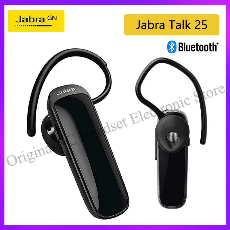 

Original Jabra Talk 25 Mono Bluetooth Headphones HD Voice Wireless Headset HiFi Music Sport Earbuds In Car with Mic HandsFree