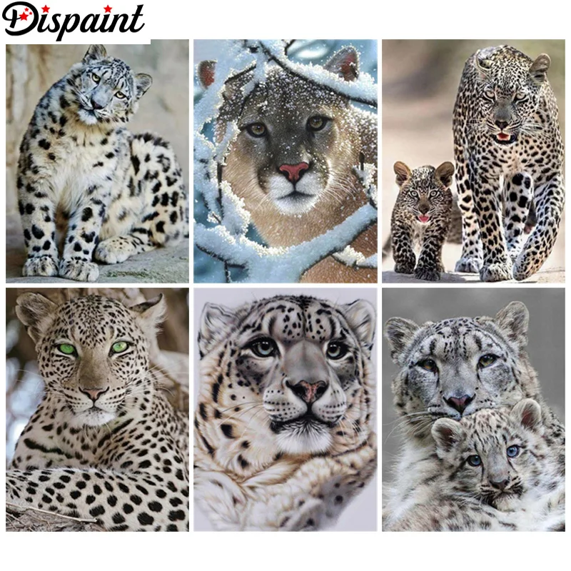 

Алмазная живопись Dispaint, вышивка крестиком «животное, леопард», полная квадратная, круглая, «сделай сам», 5d алмазная вышивка, картина, искусство планшетов