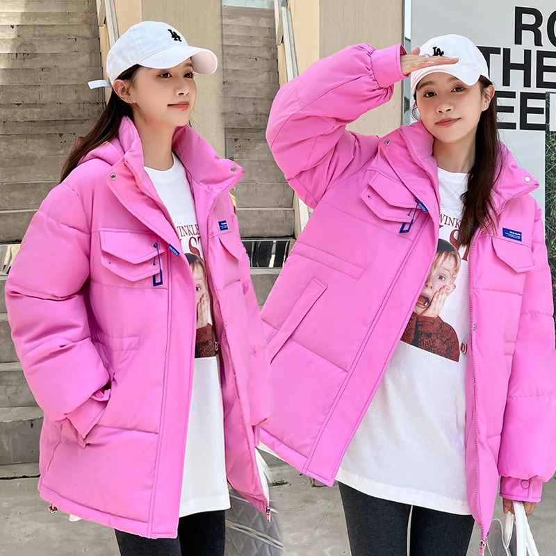 2022 New Winter Women Oversized Parkas Jackets Casual Thick Warm Hooded Pattern Coat Female Winter Outwear Sports Jacket parkas
