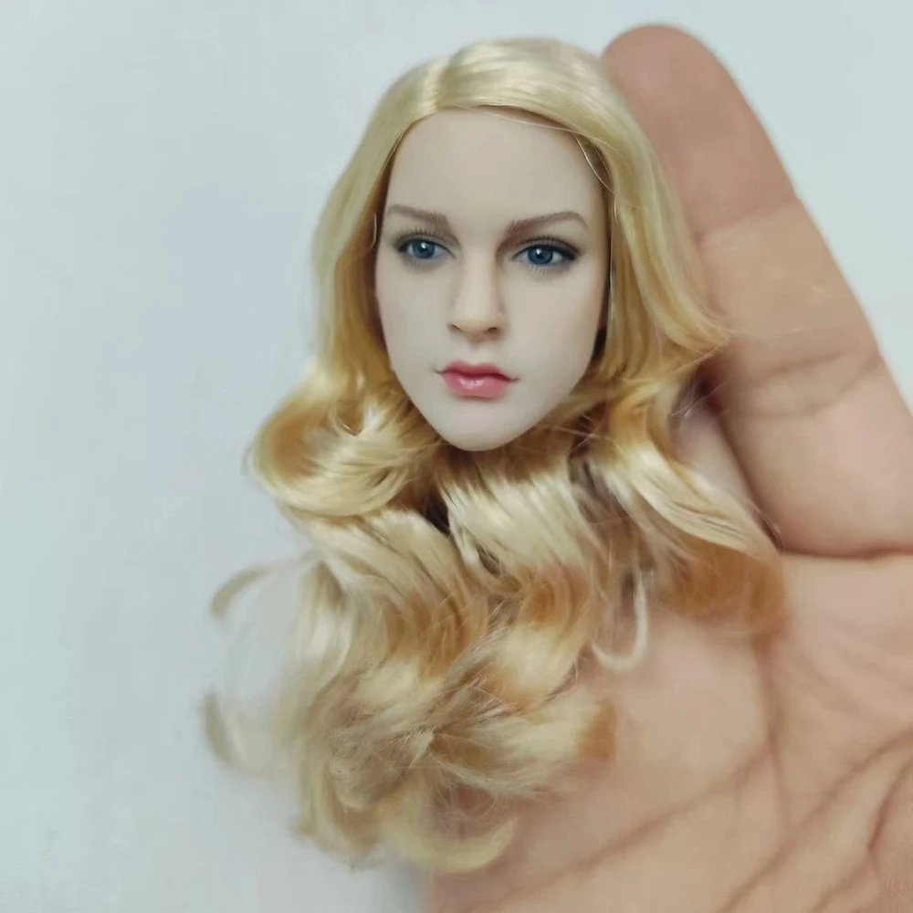 В наличии KIMI игрушки KT007 1/6 Европейская блондинка Красота женская голова Лепка